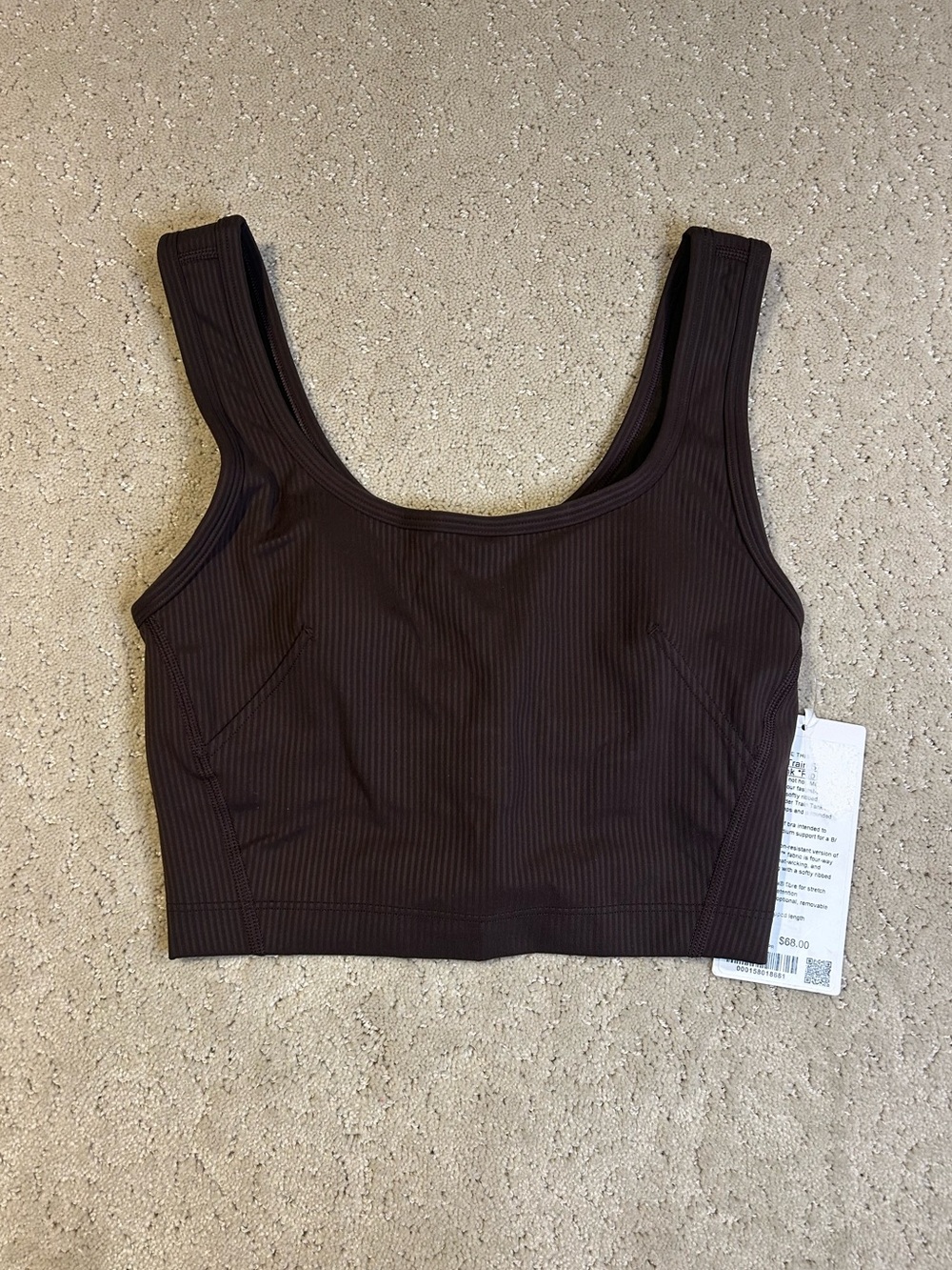 NWT Lululemon  Wunder Train Scoop Neck Tank Ribbed - ESPR - Size 4